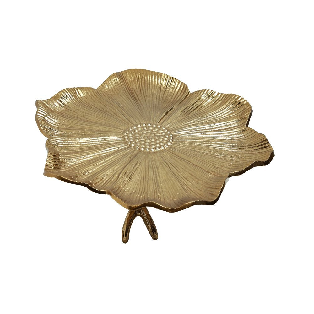 Gilded Leaf Platter - Gold in Metal
