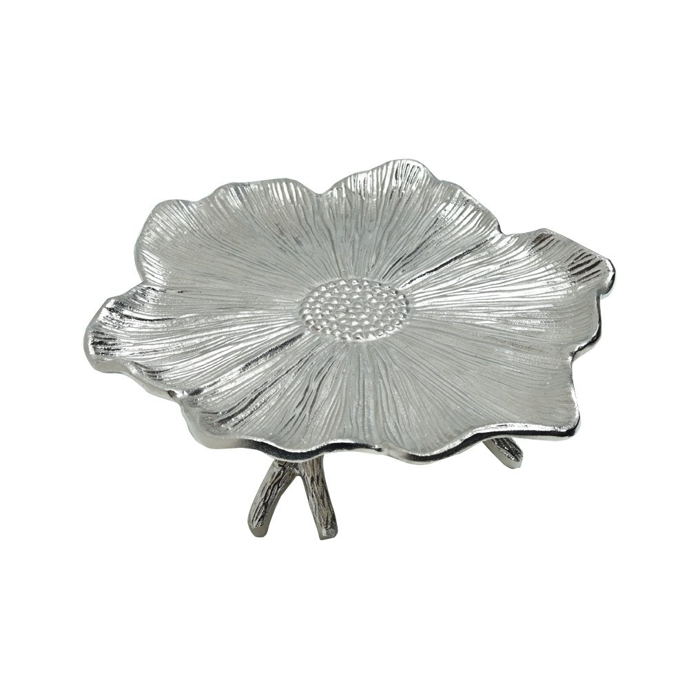 Gilded Leaf Platter  - Silver in Metal