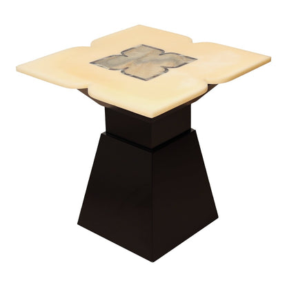Mughal Side Table - Teak Wood and Marble