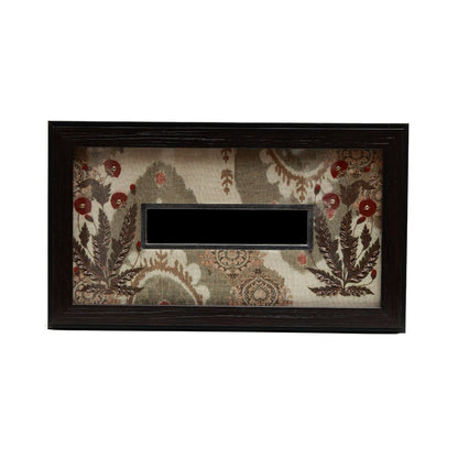 Gulposh Tissue Box Cover - Beige in Wood and Glass