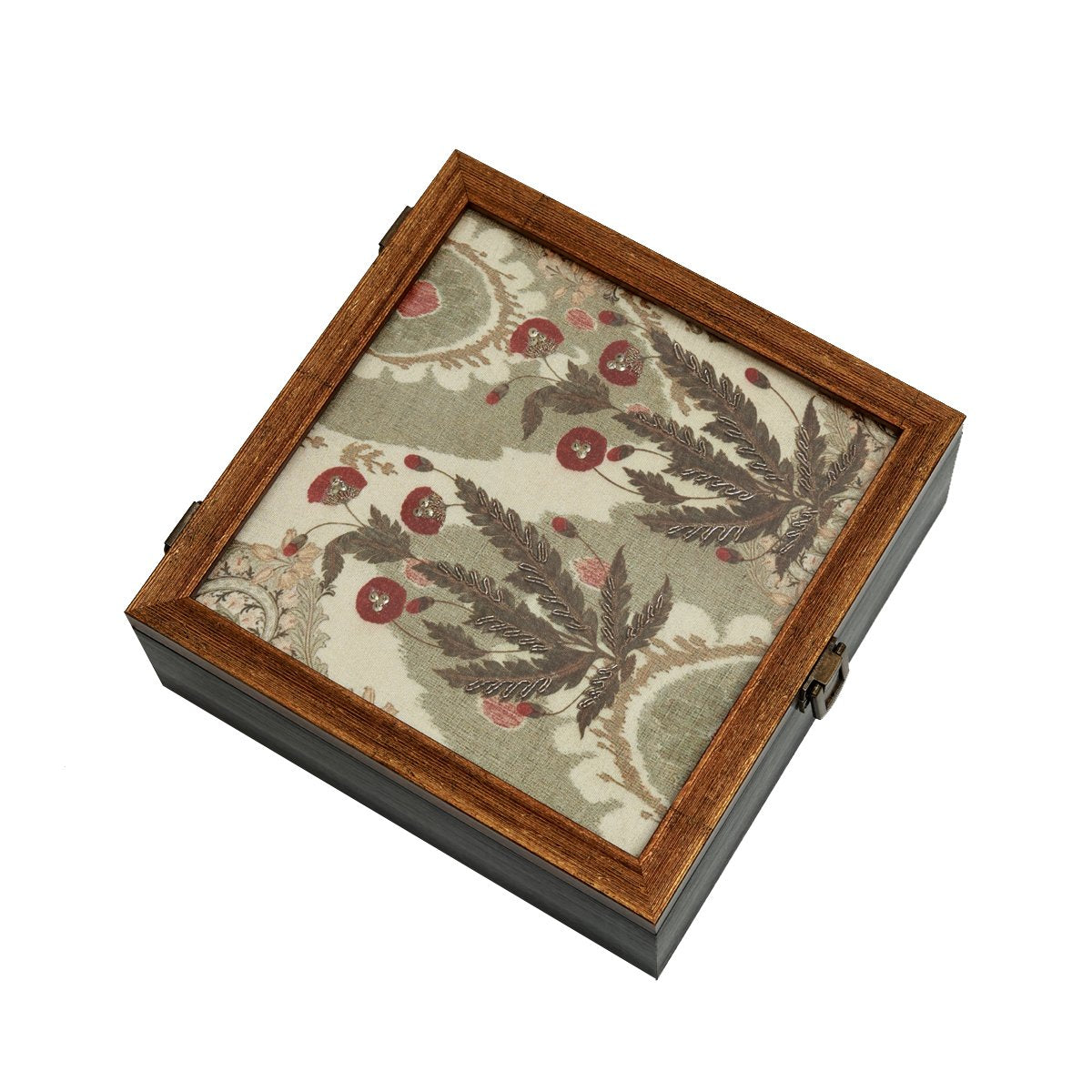 Gulposh Box – Square Beige in Wood and Glass