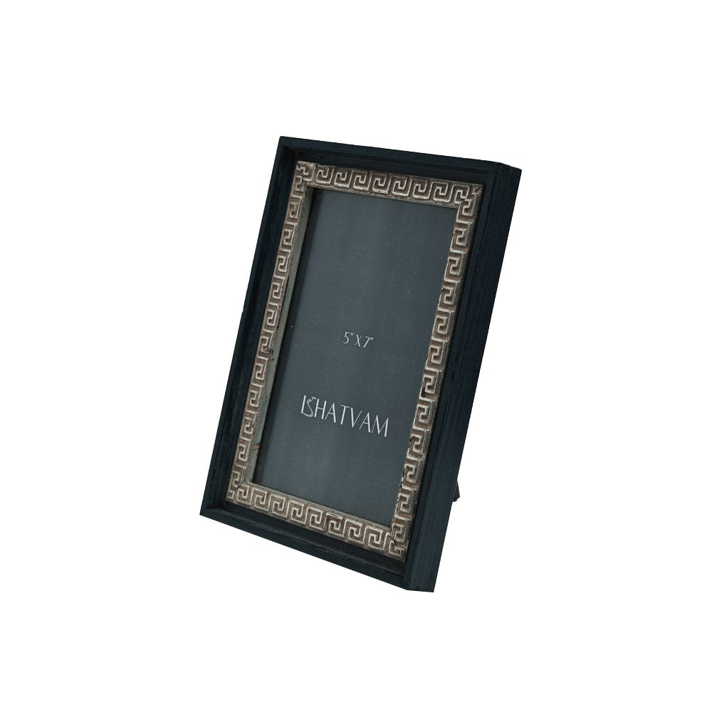 Theodorus Spiral Frame - Black in Wood  7" X 5"
