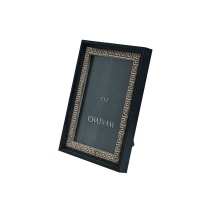 Theodorus Spiral Frame - Black in Wood  7" X 5"