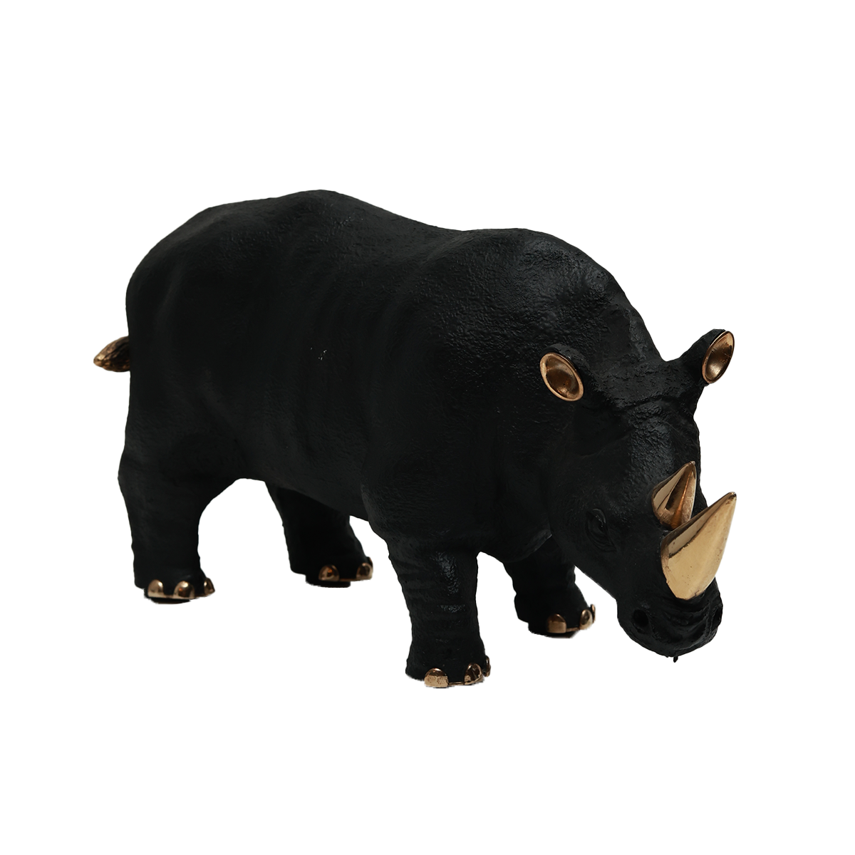 Rhino Decorative - Black in Resin