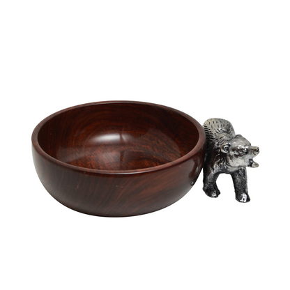 Bear Nut Bowl – Large in Metal and Wood