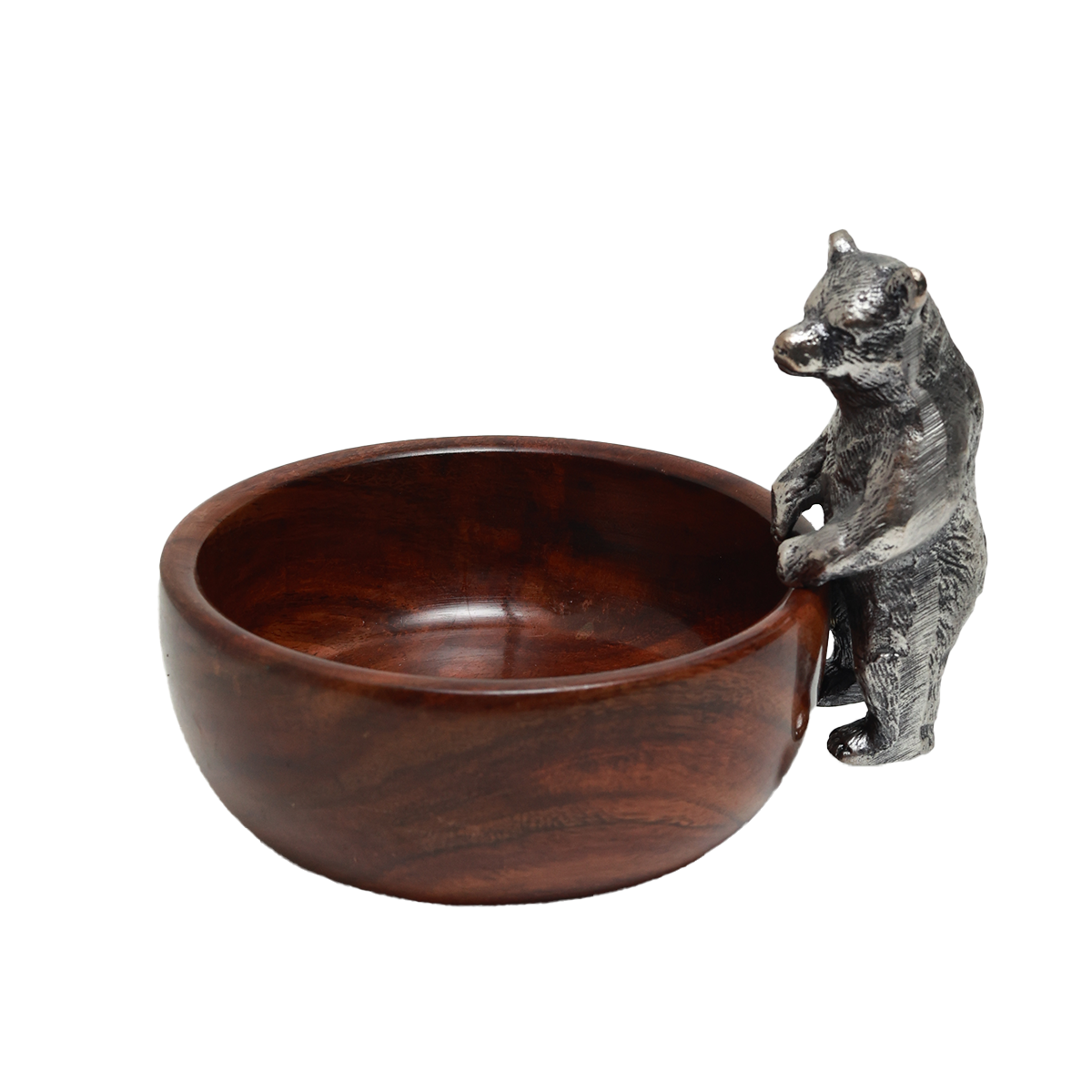 Bear Nut Bowl - Small in Metal and Wood