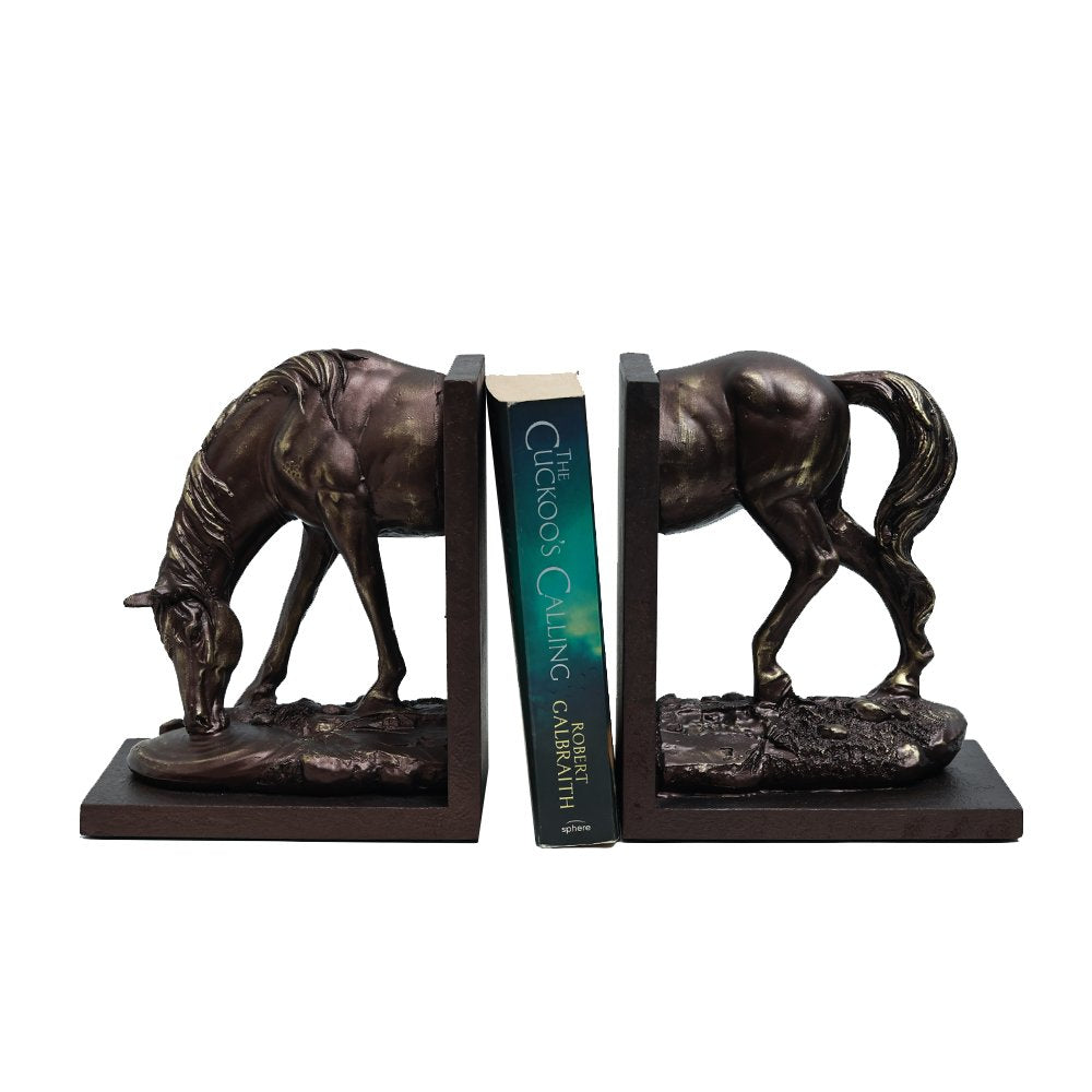Grazing Horse Bookends -  Resin