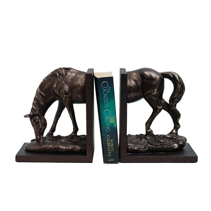 Grazing Horse Bookends -  Resin