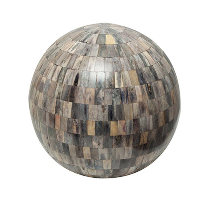 Hunar Inlay Sphere -  Large Grey Blue in Wood with Resin