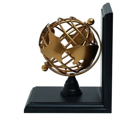 Globe Bookends - Gold in Metal