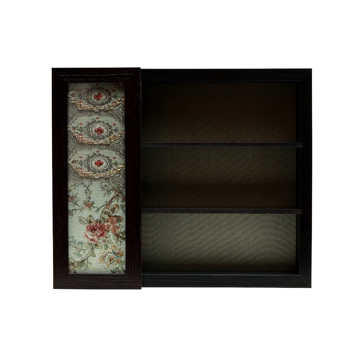 Gul S Cutlery Box -  Green in Wood and Glass