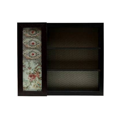 Gul S Cutlery Box -  Green in Wood and Glass