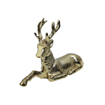 Resting Stag  - Gold in Metal