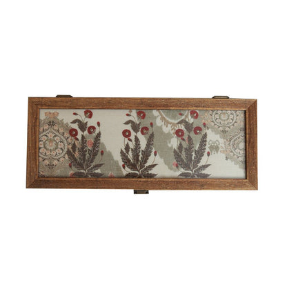 Gul Box - Rectangle Beige in Wood and Glass