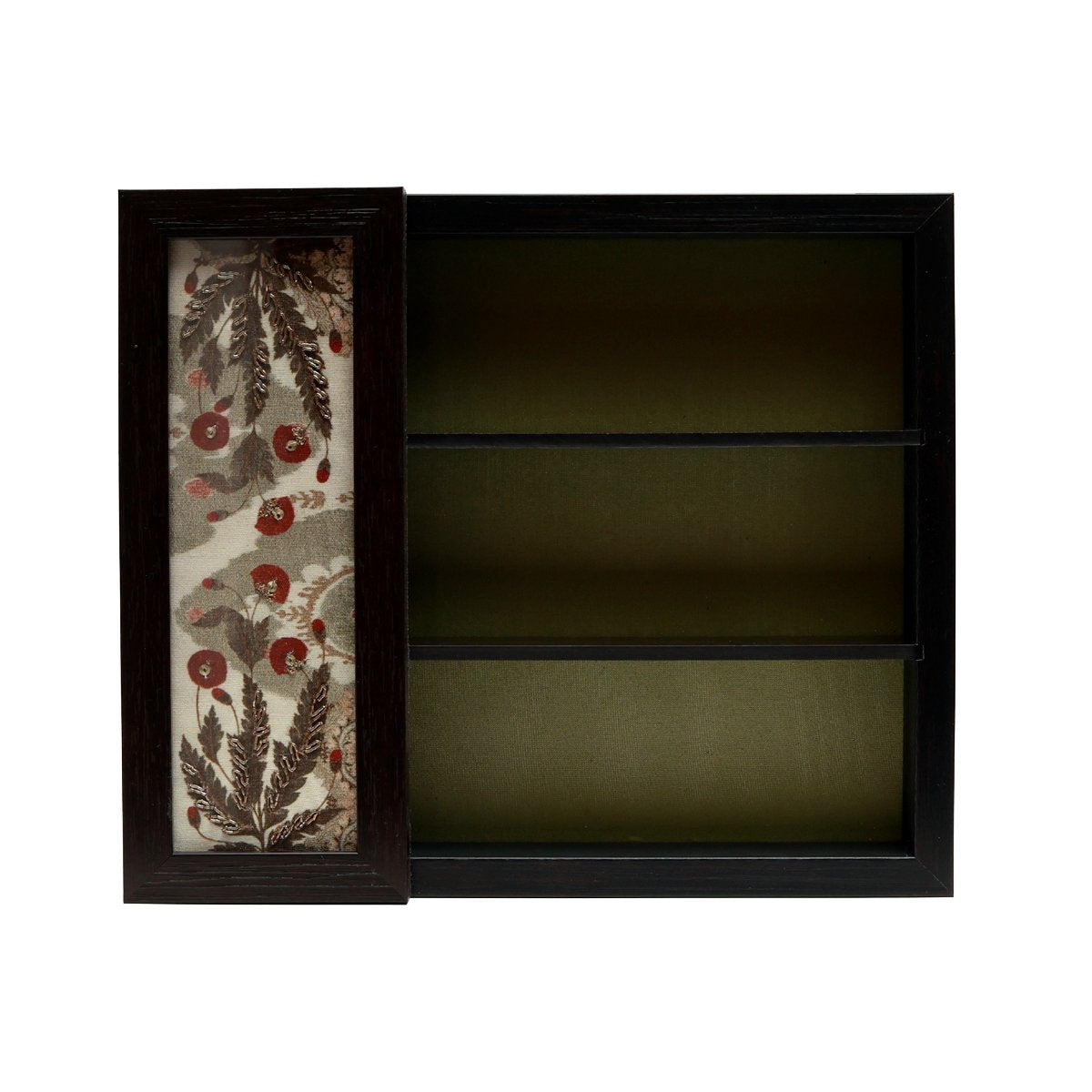 Gul Cutlery Box - Beige in Wood and Glass