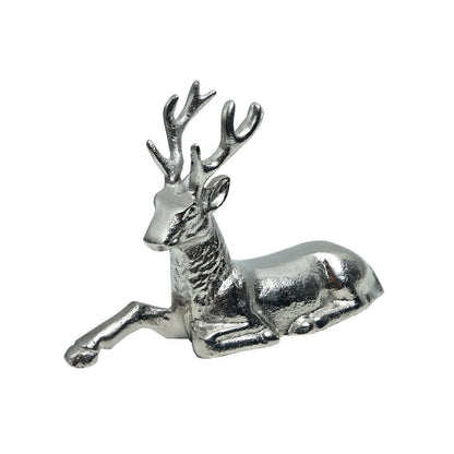 Resting Stag -  Silver in Metal