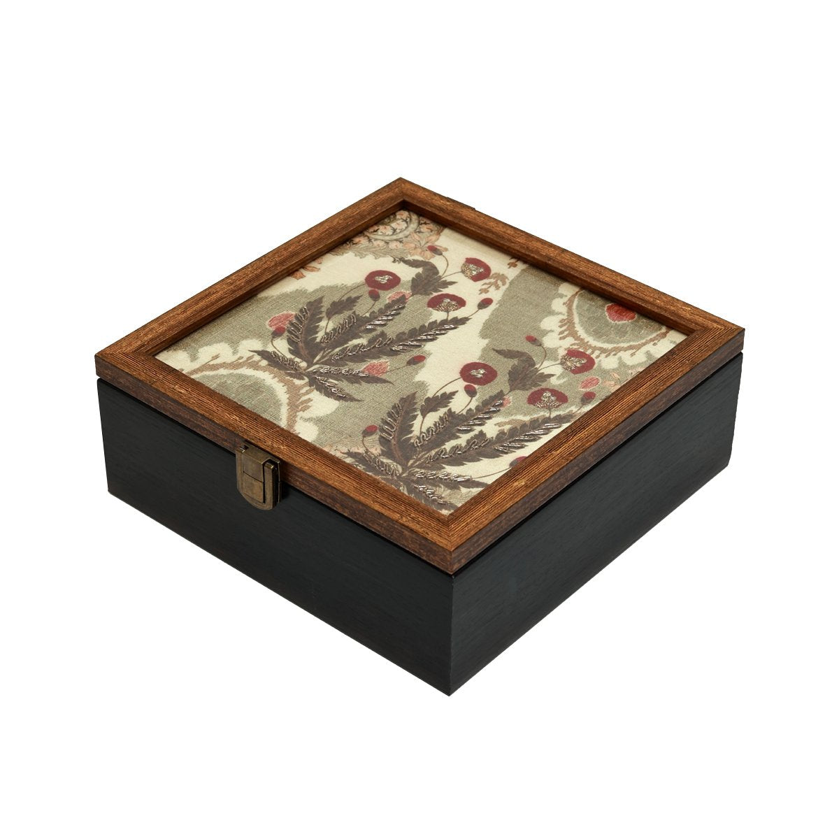 Gulposh Box – Square Beige in Wood and Glass