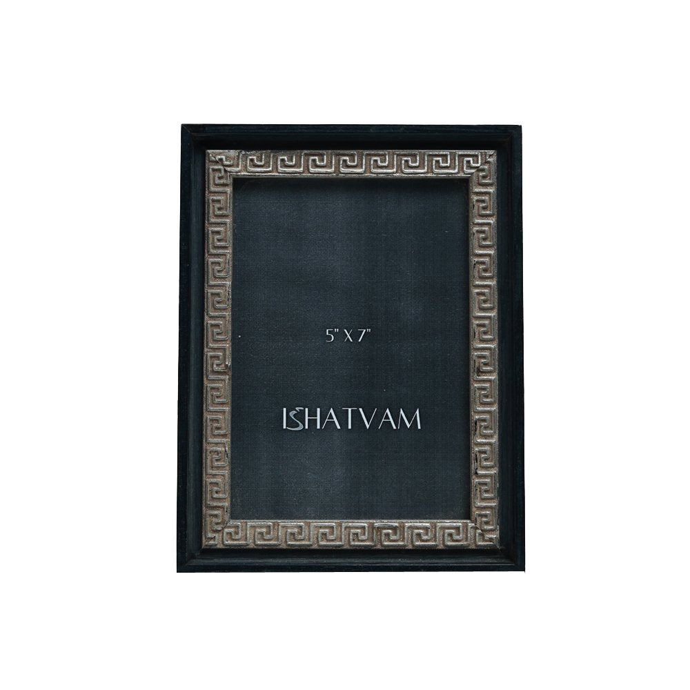 Theodorus Spiral Frame - Black in Wood  7" X 5"