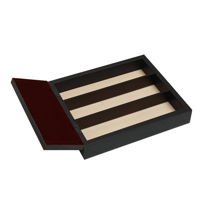 Odyssey Vanya Cutlery Box Cover - Beige in Wood and Glass