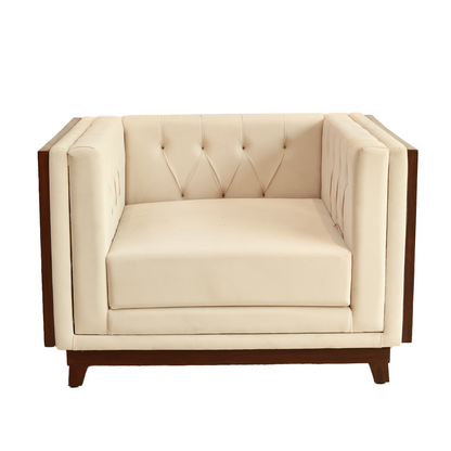 Lawson Sofa - Single Seater in Teak Wood and Rattan