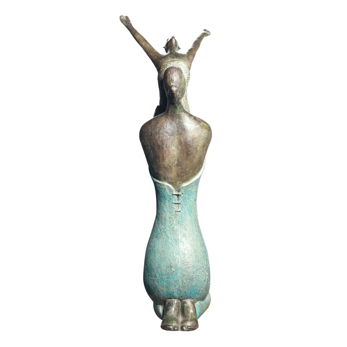 Uplifted Joy Mother &amp; Child - Sculpture in Bronze