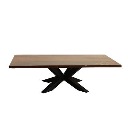 Grain &amp; Gloss Coffee Table - Teak Wood and Resin