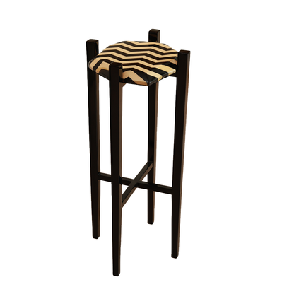 Noir Set of Three Tables -Black in Wood and Resin