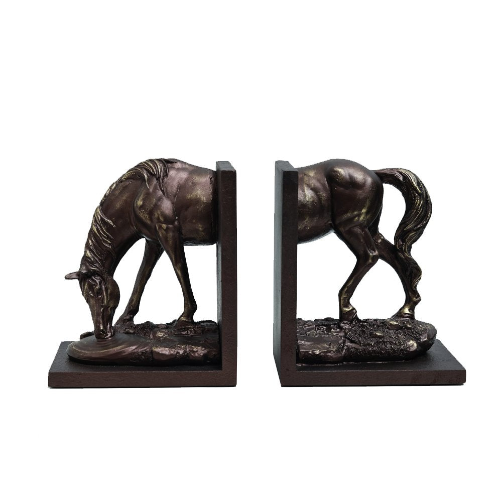 Grazing Horse Bookends -  Resin