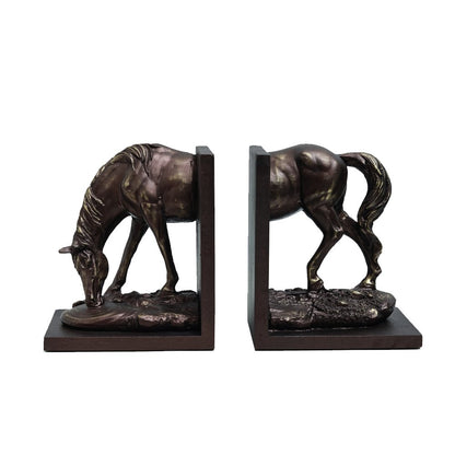 Grazing Horse Bookends -  Resin
