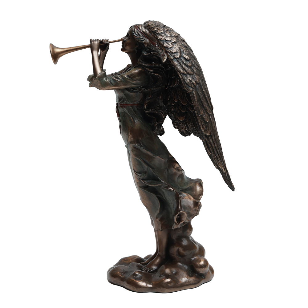 Angel with trumpet - Gold in Resin
