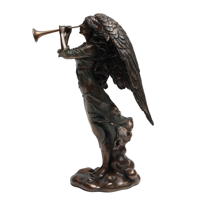 Angel with trumpet - Gold in Resin