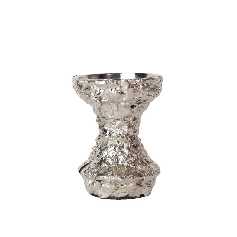 Lava Candle Stand - Large Silver  in Metal