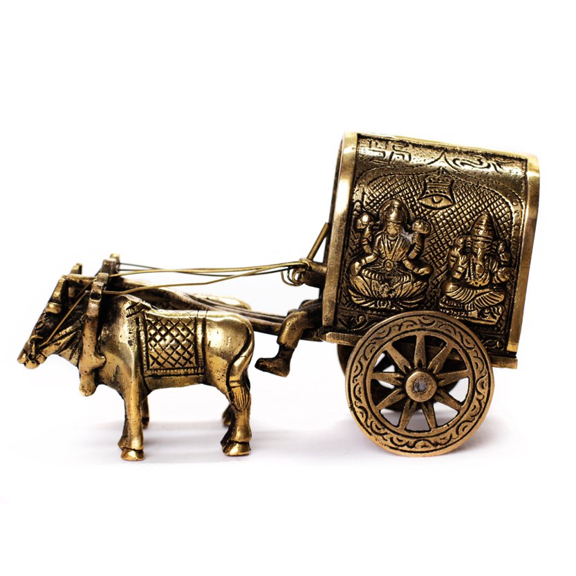 Divinity Bullock Cart - Brass