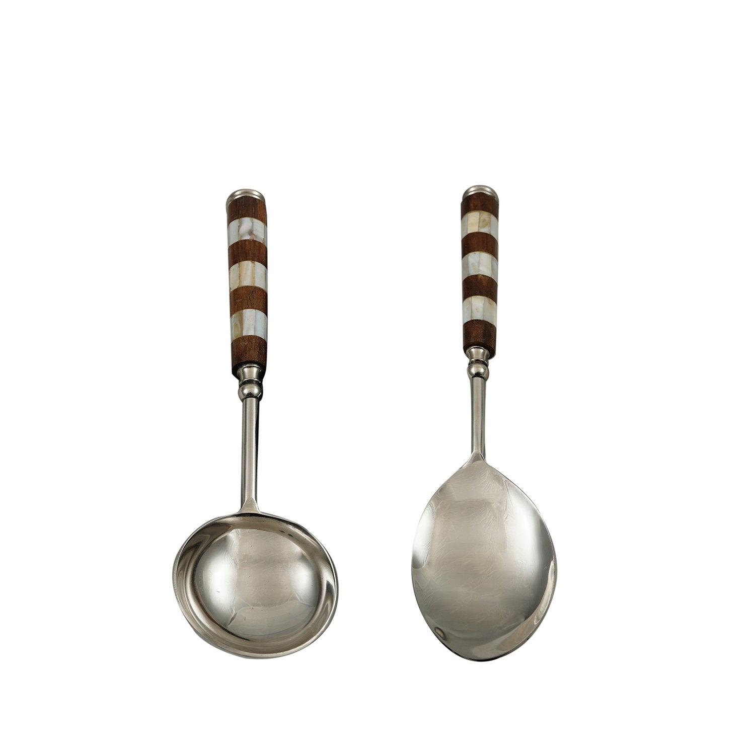 Mother Of Pearl And Wood – Serving Set in Wood and Mother of Pearl