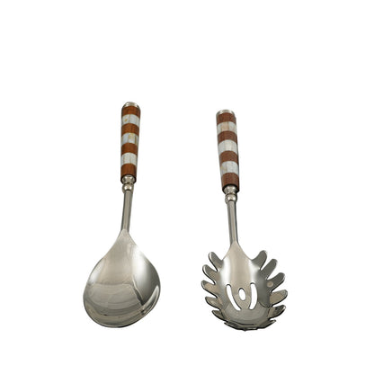 Mother Of Pearl And Wood – Serving Set in Wood and Mother of Pearl