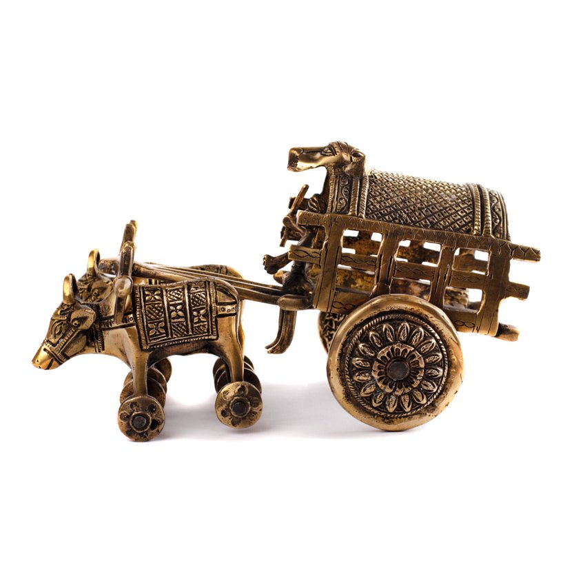 Bullock Cart - Large in Brass
