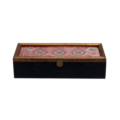 Gulposh Box – rectangle Red in Wood and Glass