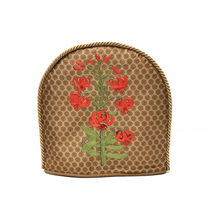 Mughal Tea Cosy  Set - Olive in Silk