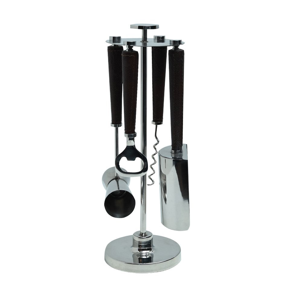 Bar in a Round - Leather and Steel