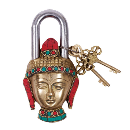 Buddha Lock - Firoza in Brass