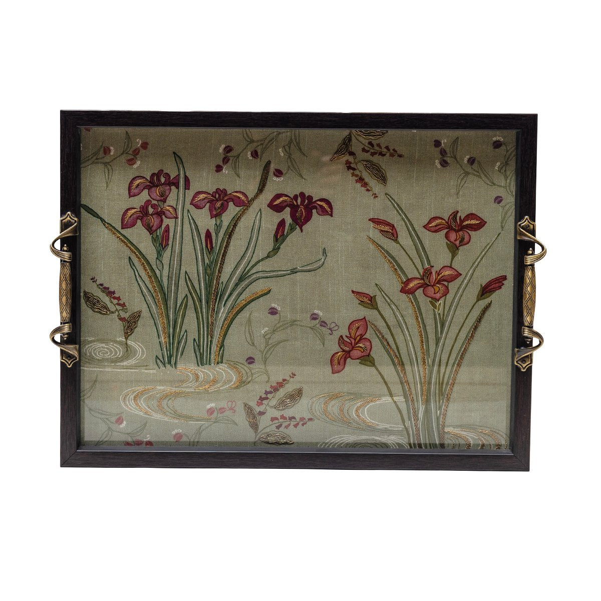 Odyssey Vanya Tray - Green  in Wood and Green