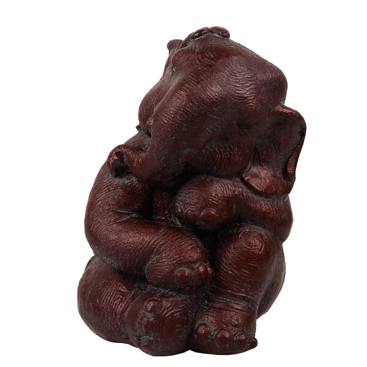 Seated Elephant - Brown in Composite Marble