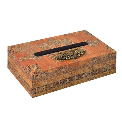 Qashan Tissue Box Cover - Wood