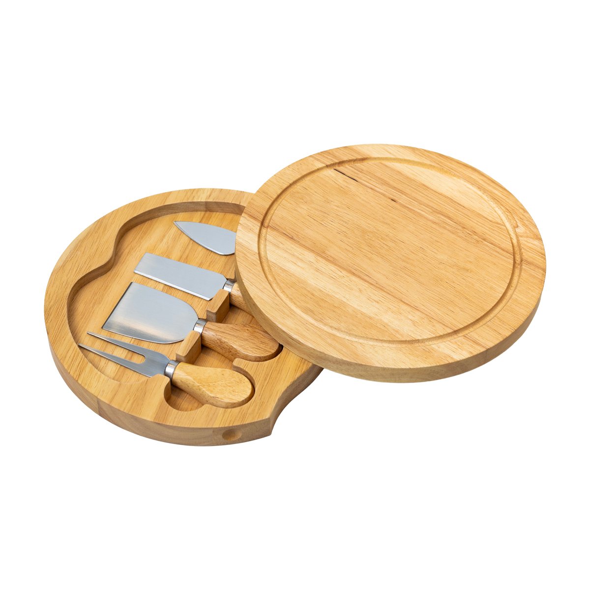 Cheese Platter -  Wood and Stainless Steel