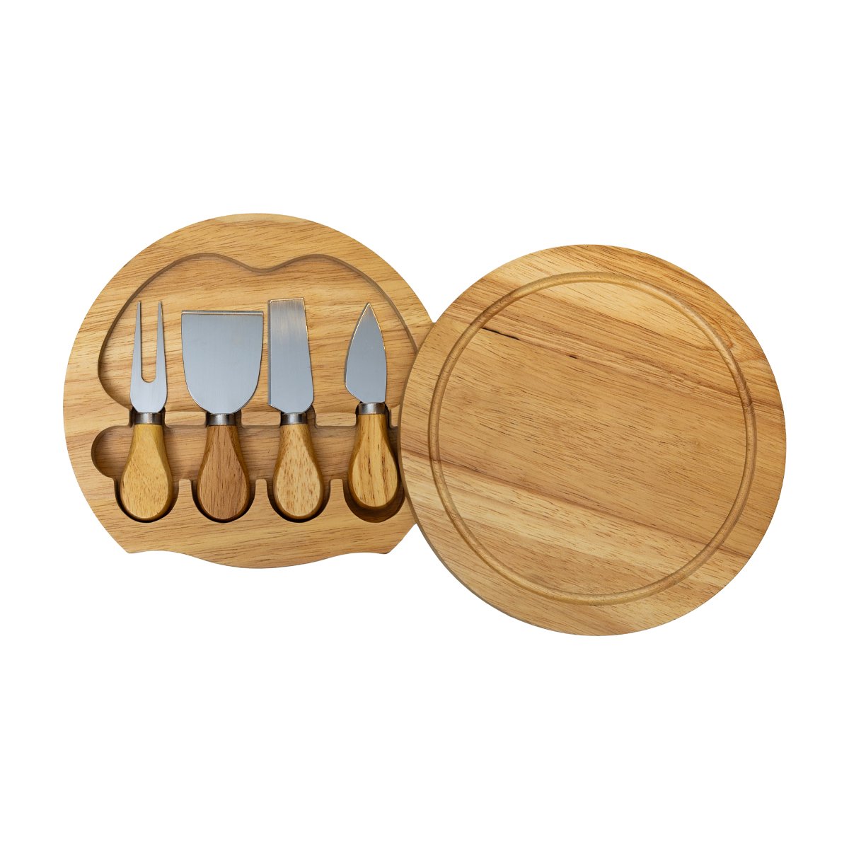 Cheese Platter -  Wood and Stainless Steel