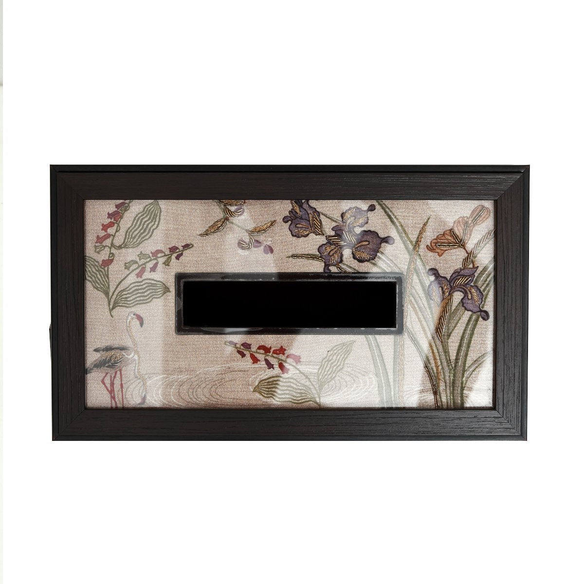 Odyssey Vanya Tissue Box Cover - Beige in Wood and Glass