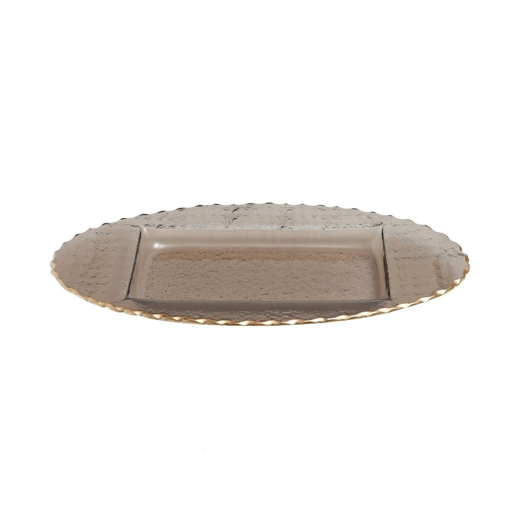 Blush Platter - Large Gold in Glass