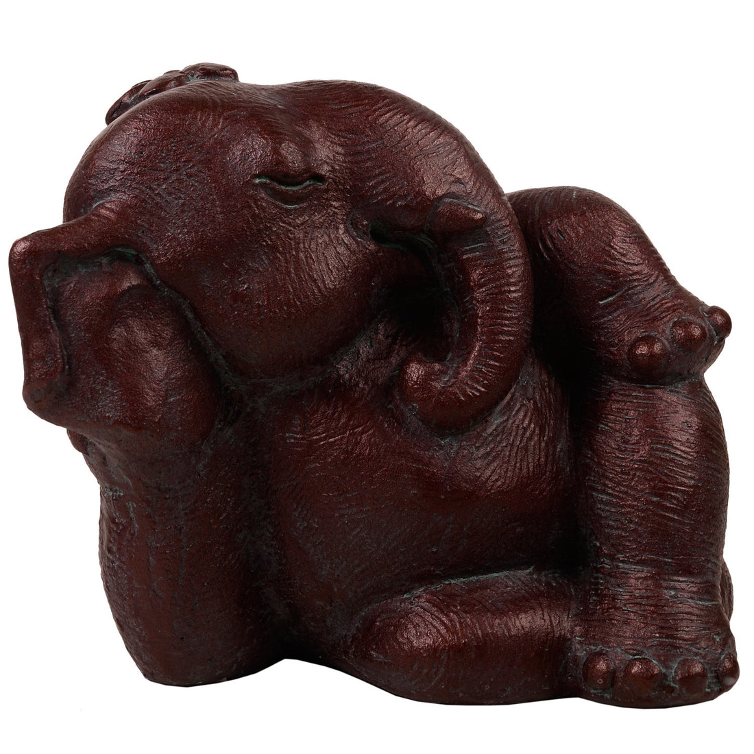 Relaxing Elephant - Brown in Composite Marble