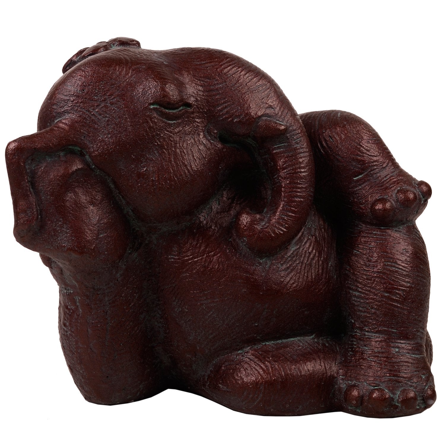 Relaxing Elephant - Brown in Composite Marble