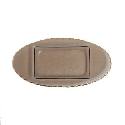 Blush Platter - Large Gold in Glass